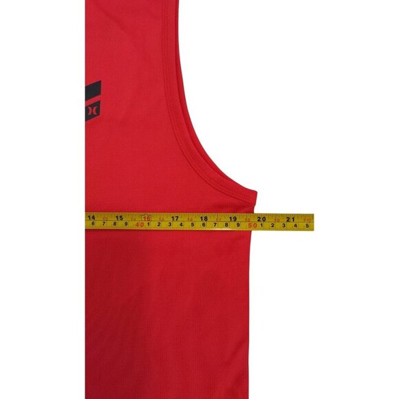 Hurley Mens Red Sleeveless Tank Top S Polyester Athletic Shirt With Logo, NWT - Picture 9 of 10